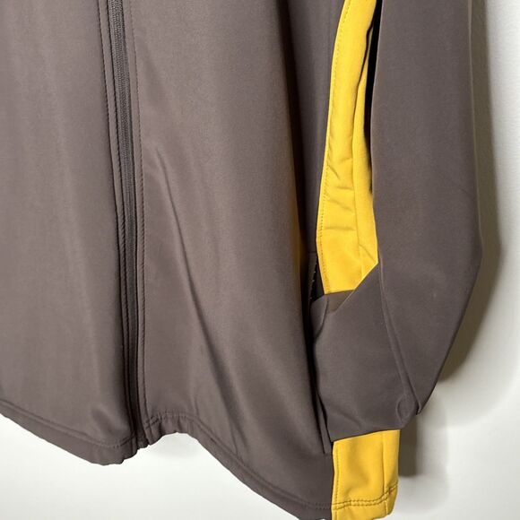 Wyoming Cowboys Russell Jacket Mens Small Brown Gold Full Zip Fleece Lined - Picture 8 of 11